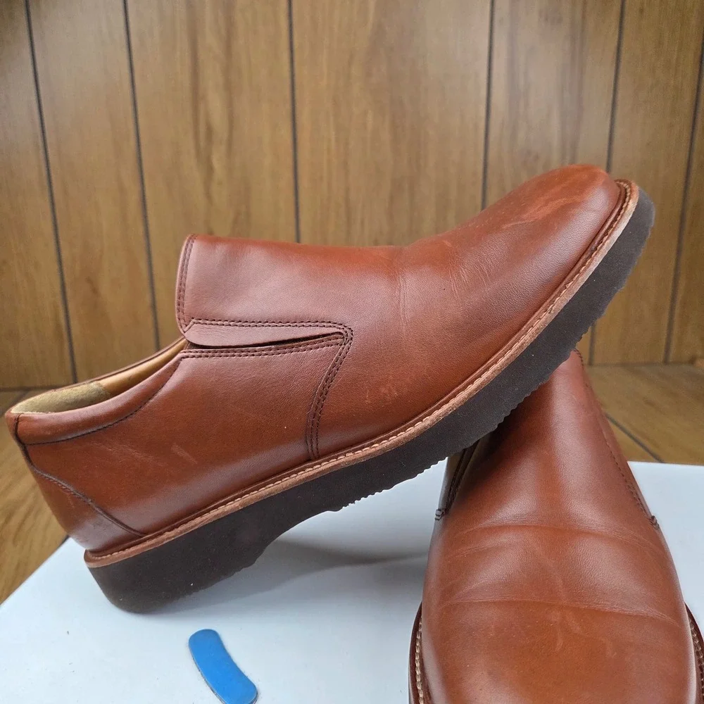 Samuel Hubbard Free Spirit Tan Leather Slip On Loafers Vibram Mens 9.5 M M2190
